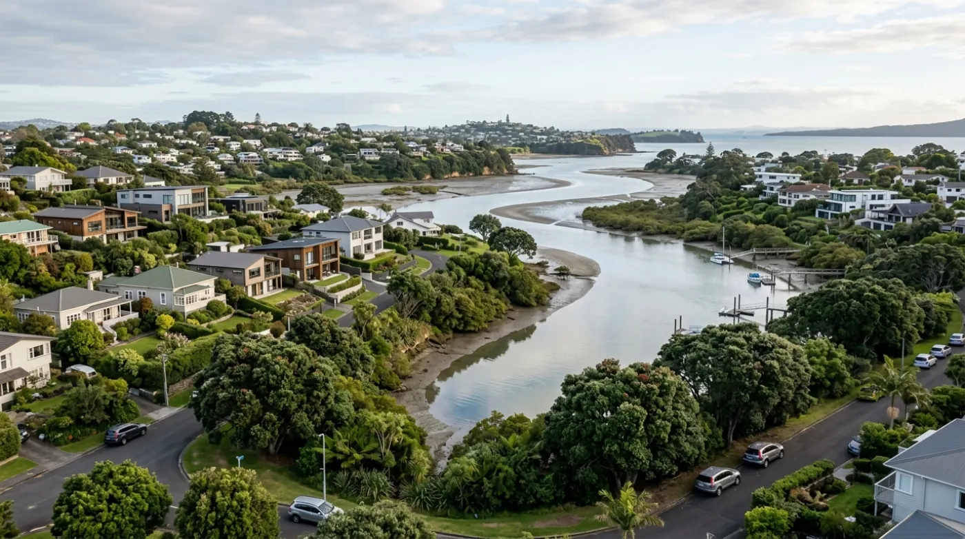 Homes and streets in Glen Innes, Auckland